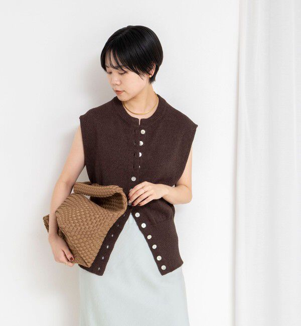 NOLLEY'S「《手洗い可能》ペーパーヤーン天竺ベスト」|ベスト・ジレ|