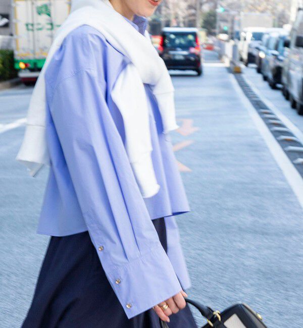 NOLLEY'S「MY STANDARD ショートシャツ」|シャツ・ブラウス|サックス