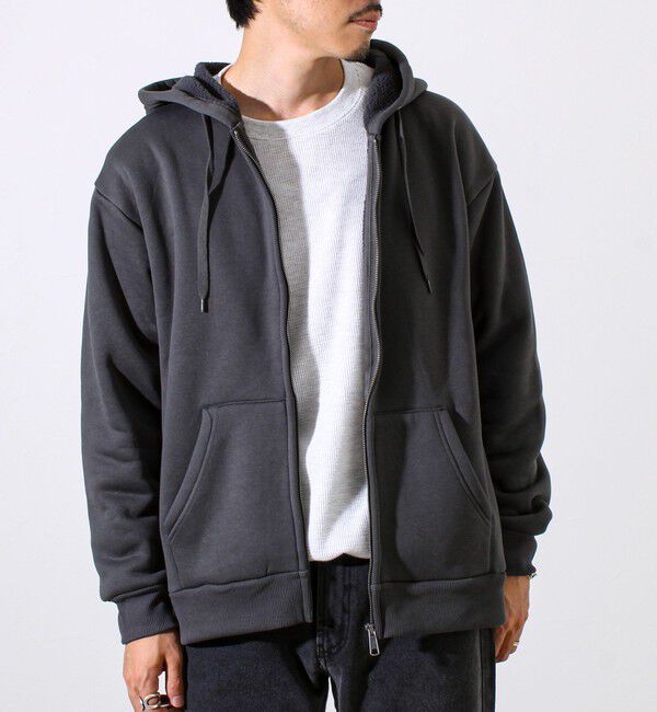 GLOSTER「【カルボアシリーズ】UNISEX ワイドジップパーカー」|パーカー|