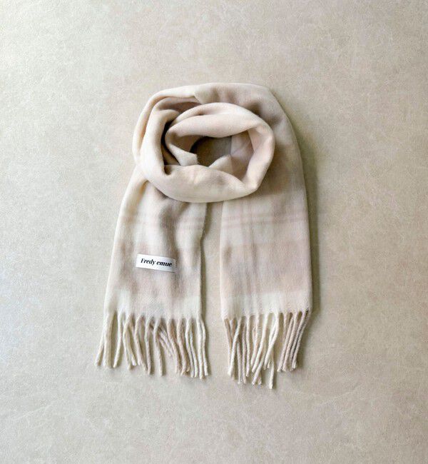 fredy emue「【秋冬の差し色に】ソフトタッチチェックマフラー 40」|マフラー|