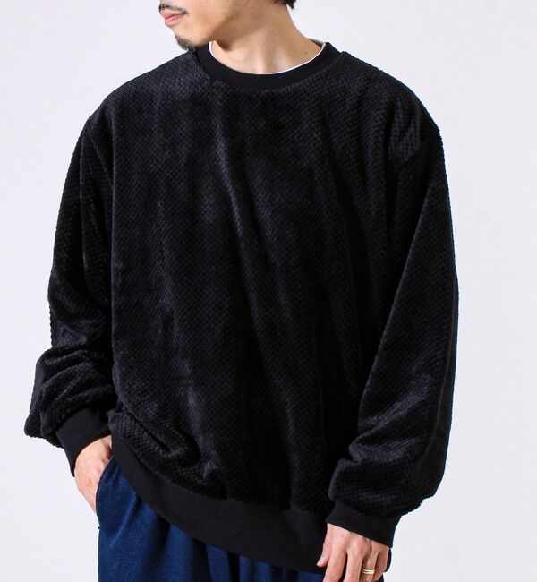 GLOSTER「【とろける暖かさ】パイナップルフリースクルーネックスウェット」|スウェット・ジャージ|