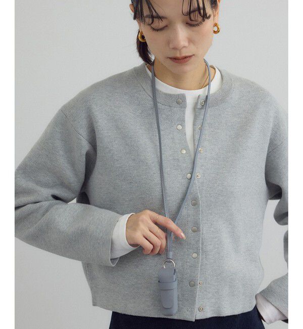 SALON adam et rope'「【W S（ドゥーブル）】レザーリップケースチャーム」|チャーム・キーホルダー|ブルー系(45)