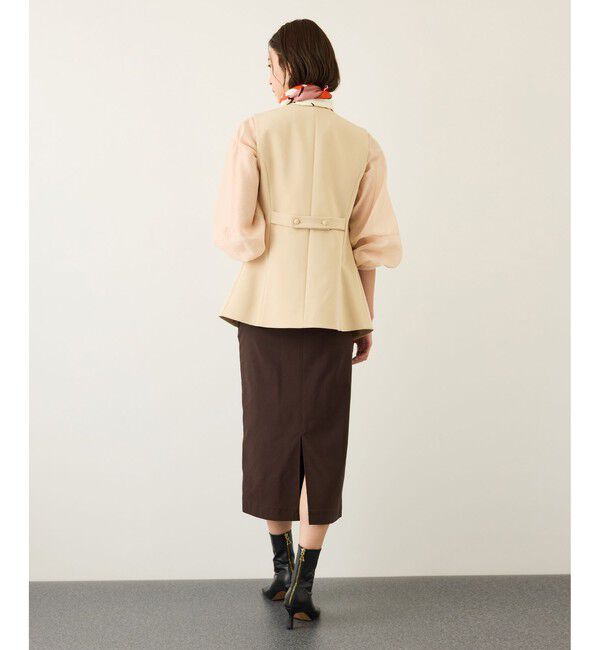 ROPE「ダブルクロスストレッチフレアジレ/接触冷感・イージーケア・セットアップ対応」|ベスト・ジレ|