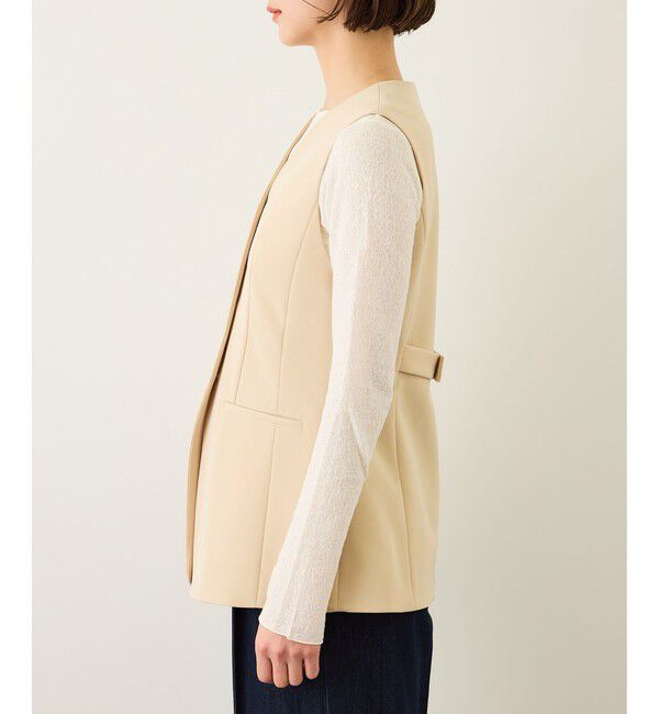 ROPE「ダブルクロスストレッチフレアジレ/接触冷感・イージーケア・セットアップ対応」|ベスト・ジレ|