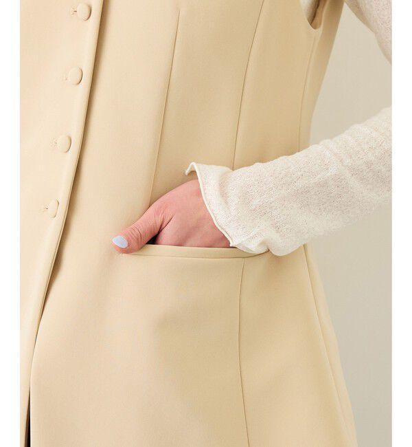 ROPE「ダブルクロスストレッチフレアジレ/接触冷感・イージーケア・セットアップ対応」|ベスト・ジレ|