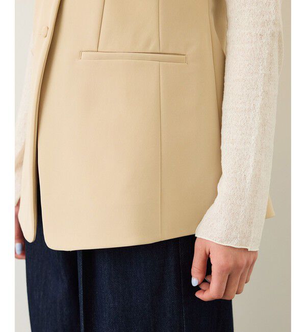 ROPE「ダブルクロスストレッチフレアジレ/接触冷感・イージーケア・セットアップ対応」|ベスト・ジレ|