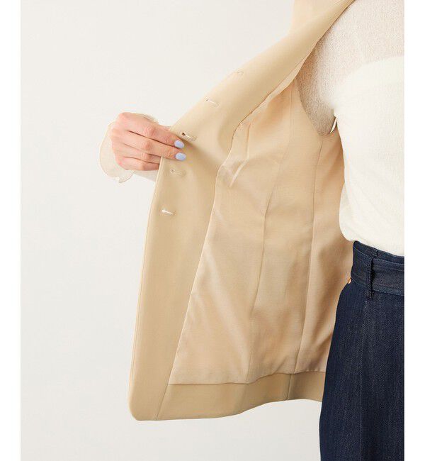 ROPE「ダブルクロスストレッチフレアジレ/接触冷感・イージーケア・セットアップ対応」|ベスト・ジレ|