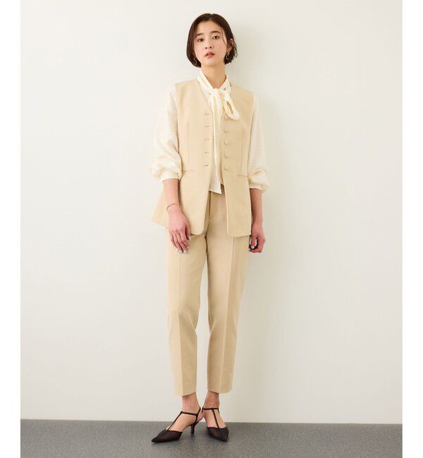 ROPE「ダブルクロスストレッチフレアジレ/接触冷感・イージーケア・セットアップ対応」|ベスト・ジレ|