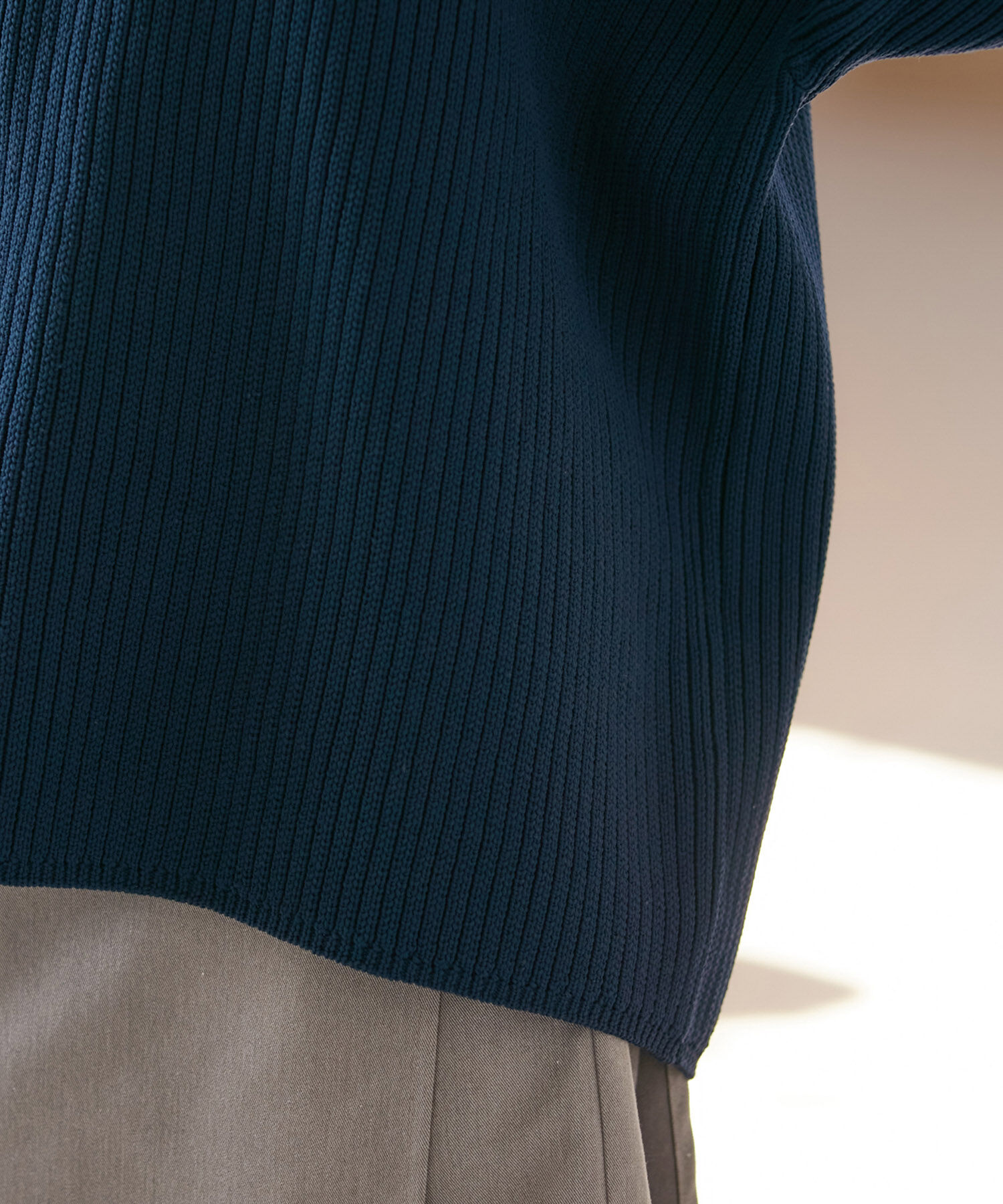 VIS「アシメファスナーニット」|ニット・セーター|