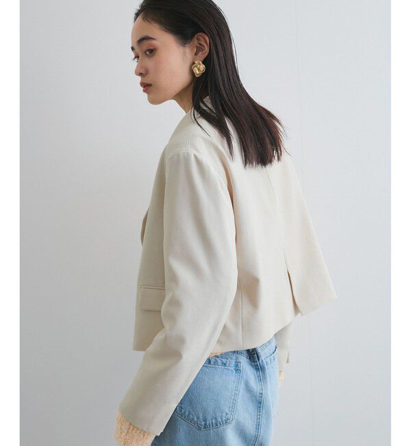 VIS「【洗える】ダブルショートジャケット」|テーラードジャケット|