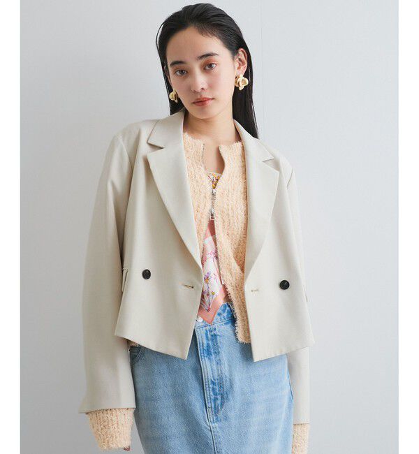 VIS「【洗える】ダブルショートジャケット」|テーラードジャケット|