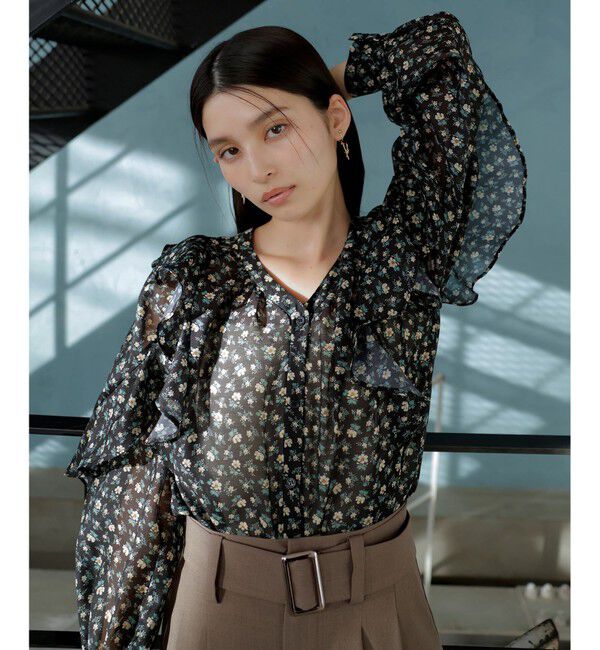 VIS「【前後2WAY】ラッフルフリルブラウス」|シャツ・ブラウス|