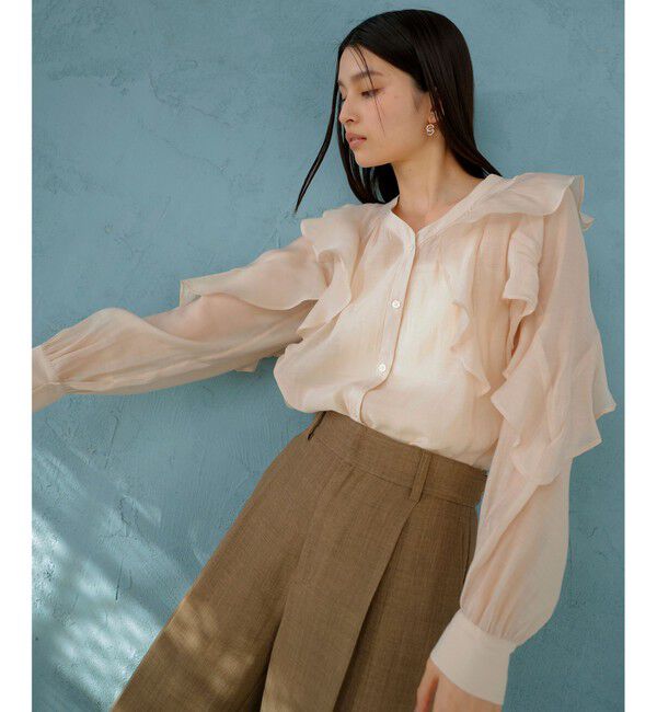 VIS「【前後2WAY】ラッフルフリルブラウス」|シャツ・ブラウス|