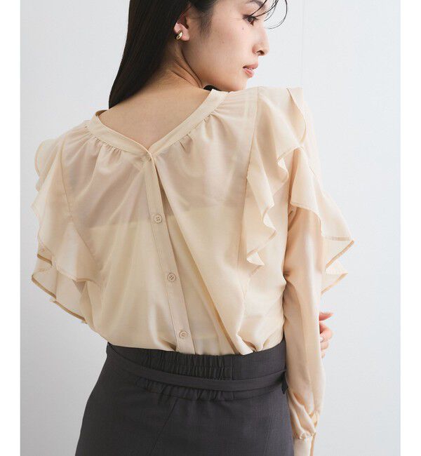 VIS「【前後2WAY】ラッフルフリルブラウス」|シャツ・ブラウス|
