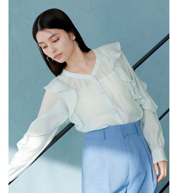 VIS「【前後2WAY】ラッフルフリルブラウス」|シャツ・ブラウス|