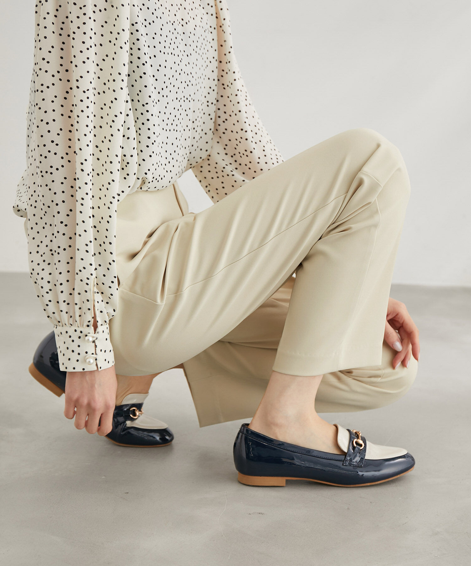 Rope&rsquo;Picnic「ラク美/スティックカラーパンツ」|スラックス|