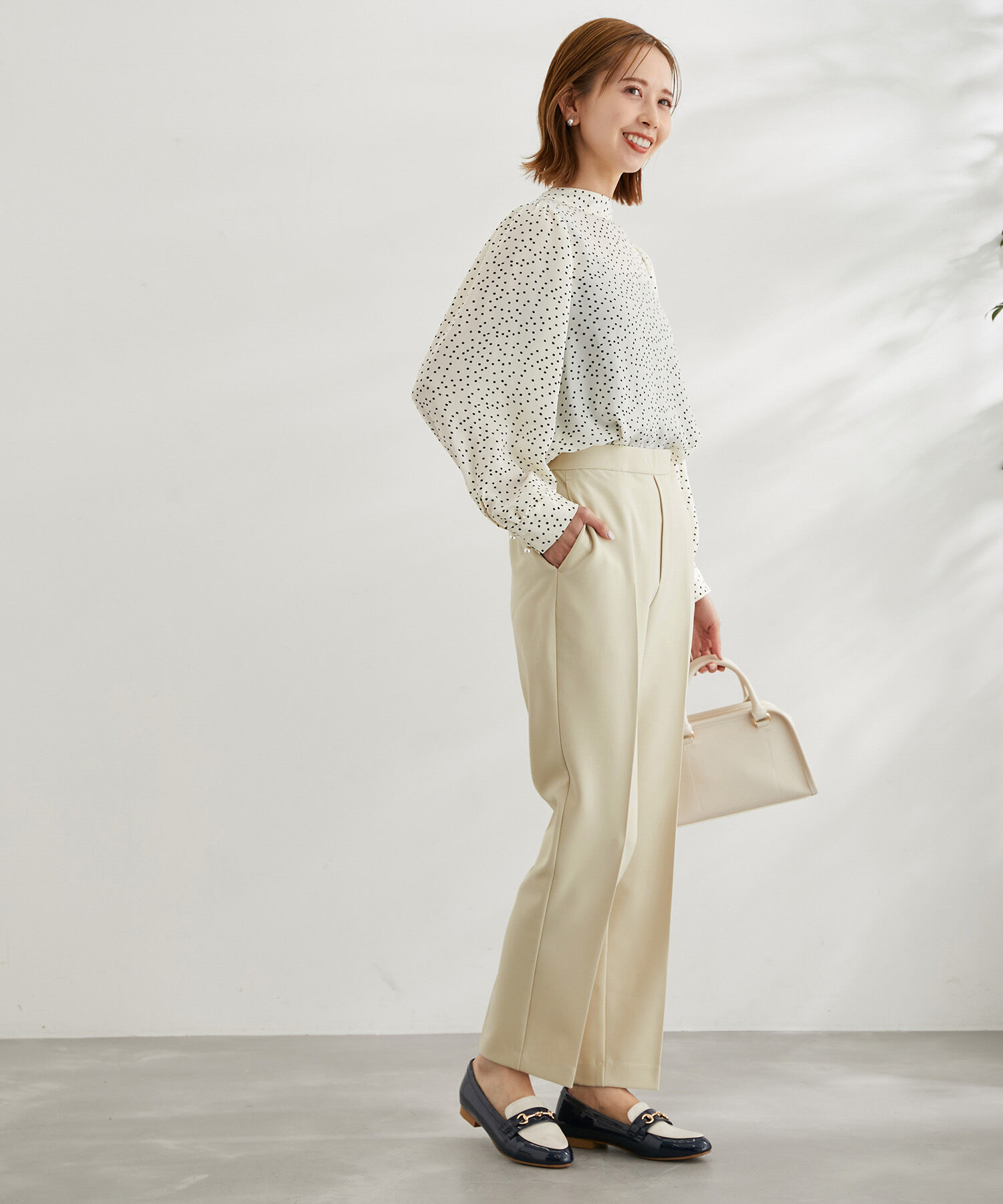 Rope&rsquo;Picnic「ラク美/スティックカラーパンツ」|スラックス|