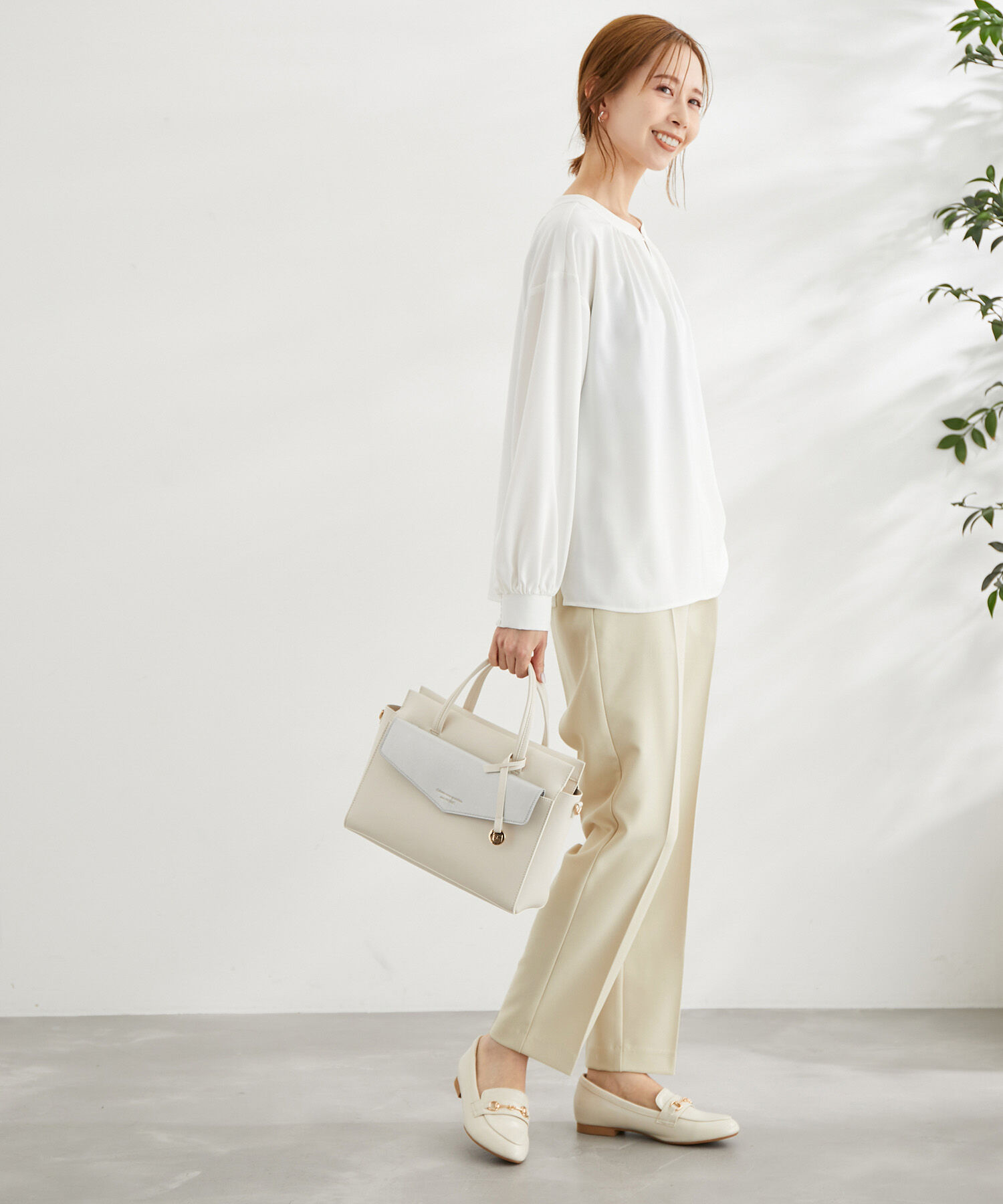 Rope&rsquo;Picnic「ラク美/スティックカラーパンツ」|スラックス|