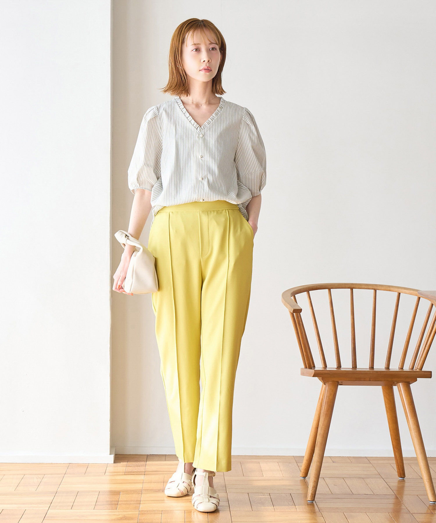 Rope&rsquo;Picnic「ラク美/スティックパンツ」|スラックス|