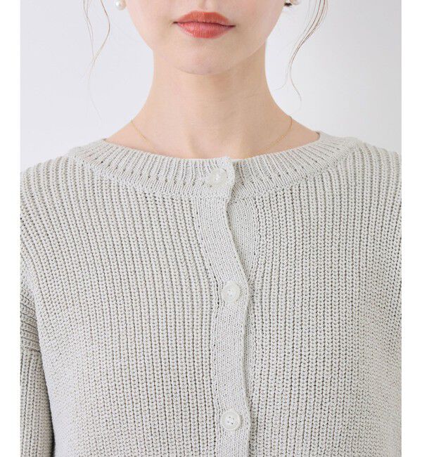 Rope&rsquo;Picnic「布帛使いショート丈カーディガン」|カーディガン|