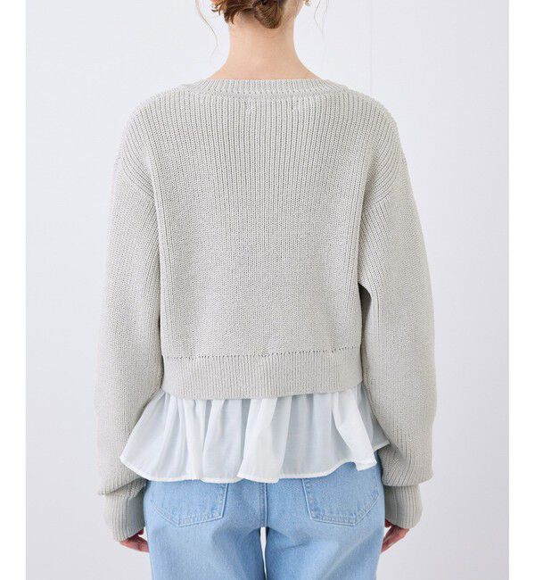 Rope&rsquo;Picnic「布帛使いショート丈カーディガン」|カーディガン|