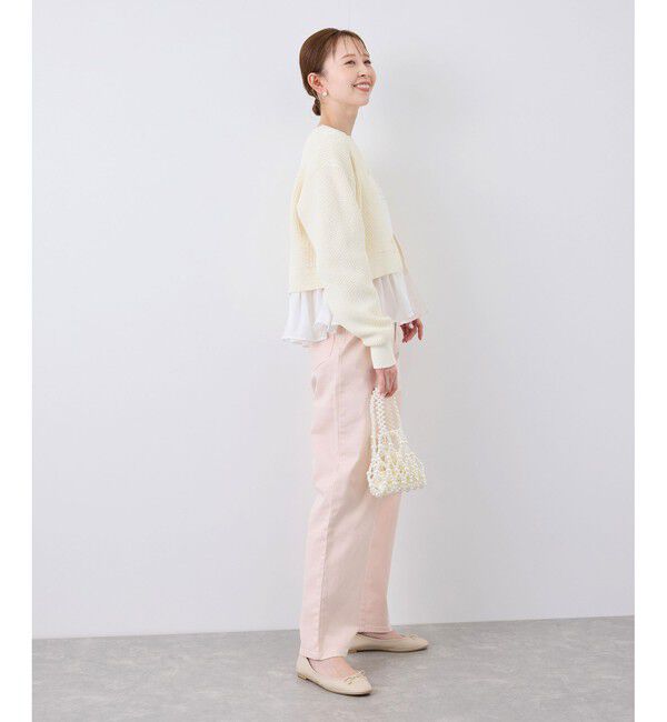 Rope&rsquo;Picnic「布帛使いショート丈カーディガン」|カーディガン|