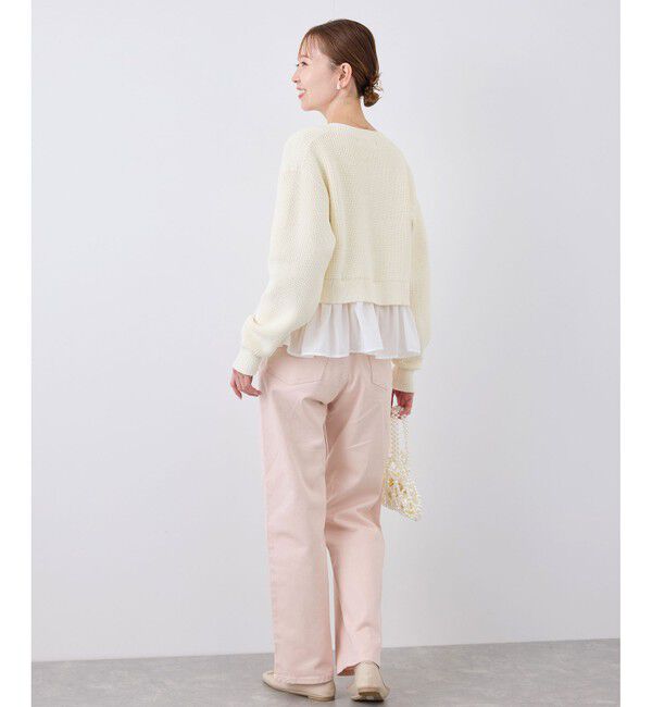 Rope&rsquo;Picnic「布帛使いショート丈カーディガン」|カーディガン|