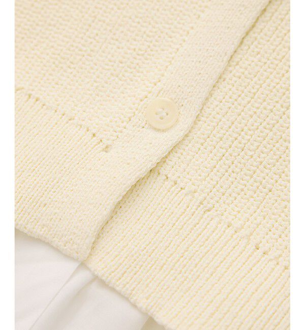 Rope&rsquo;Picnic「布帛使いショート丈カーディガン」|カーディガン|