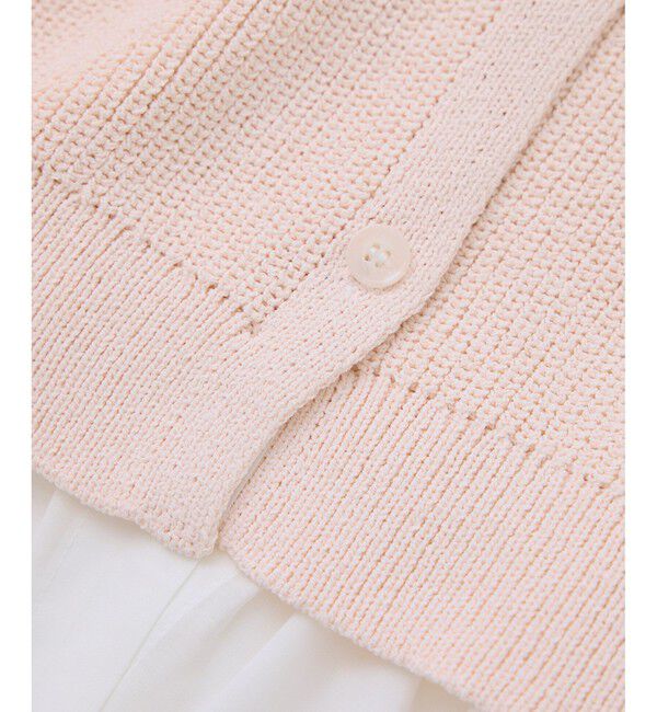 Rope&rsquo;Picnic「布帛使いショート丈カーディガン」|カーディガン|