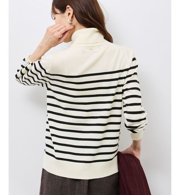 Rope&rsquo;Picnic「アンチピリング天竺タートルネックニットプルオーバー/イージーケア」|ニット・セーター|