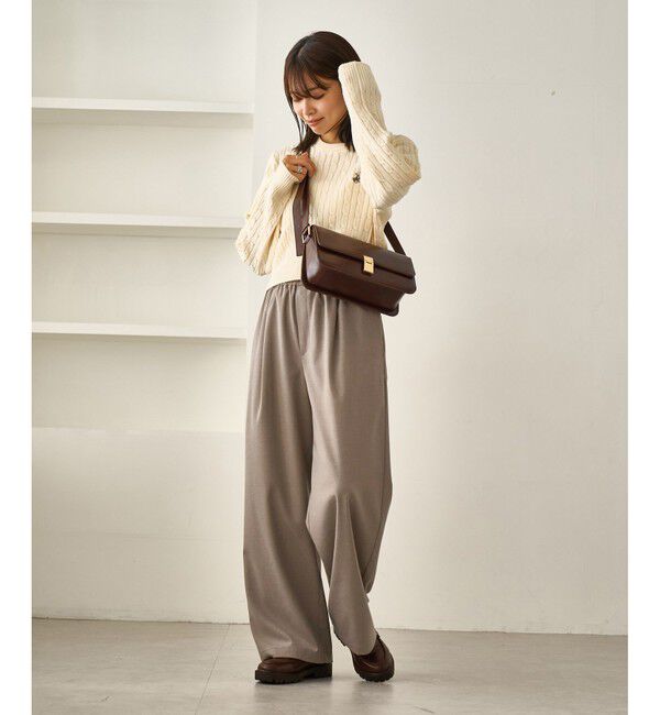 Rope&rsquo;Picnic「イージーワイドパンツ/リンクコーデ」|チノ|