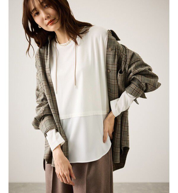 Rope&rsquo;Picnic「布帛ドッキングロングスリーブTシャツ」|Tシャツ・カットソー|