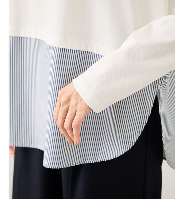 Rope&rsquo;Picnic「布帛ドッキングロングスリーブTシャツ」|Tシャツ・カットソー|