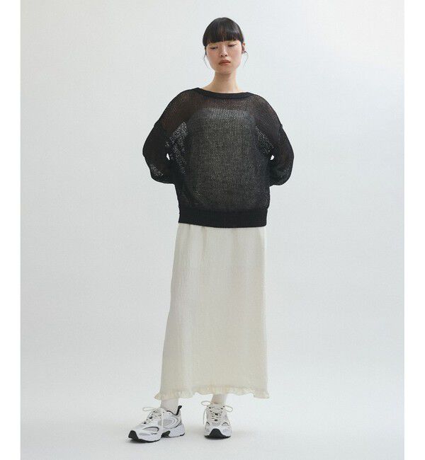 ADAM ET ROPE'「【サステナブル】ローゲージリリーニットプルオーバー」|ニット・セーター|