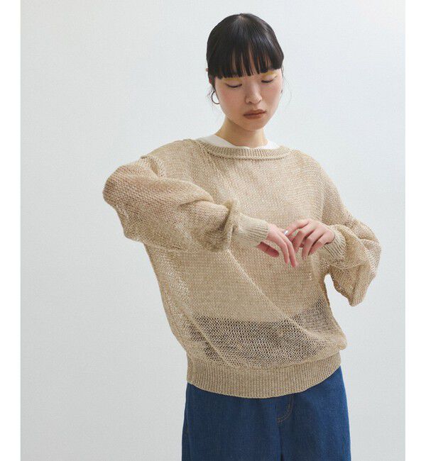 ADAM ET ROPE'「【サステナブル】ローゲージリリーニットプルオーバー」|ニット・セーター|