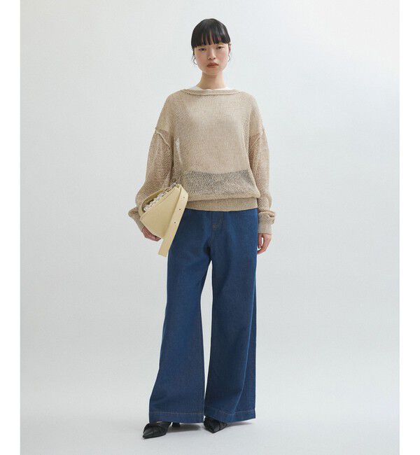 ADAM ET ROPE'「【サステナブル】ローゲージリリーニットプルオーバー」|ニット・セーター|