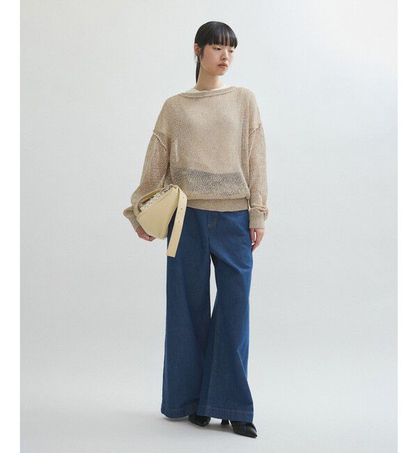 ADAM ET ROPE'「【サステナブル】ローゲージリリーニットプルオーバー」|ニット・セーター|