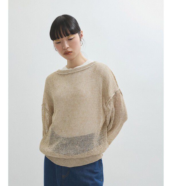 ADAM ET ROPE'「【サステナブル】ローゲージリリーニットプルオーバー」|ニット・セーター|