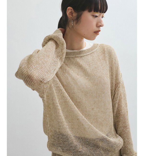 ADAM ET ROPE'「【サステナブル】ローゲージリリーニットプルオーバー」|ニット・セーター|