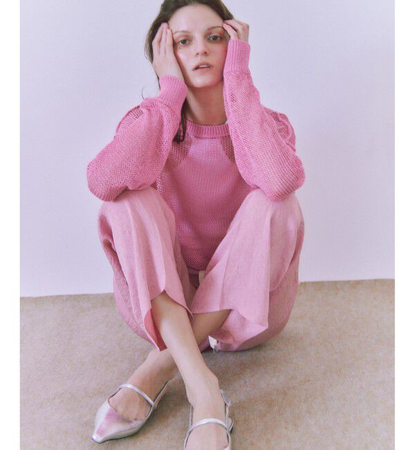 ADAM ET ROPE'「【サステナブル】ローゲージリリーニットプルオーバー」|ニット・セーター|