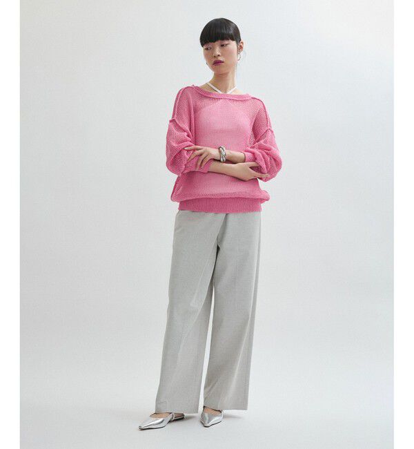 ADAM ET ROPE'「【サステナブル】ローゲージリリーニットプルオーバー」|ニット・セーター|