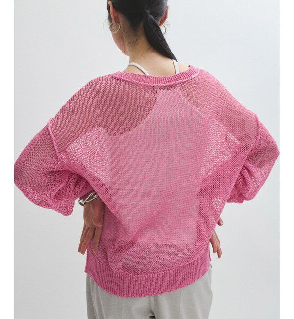 ADAM ET ROPE'「【サステナブル】ローゲージリリーニットプルオーバー」|ニット・セーター|