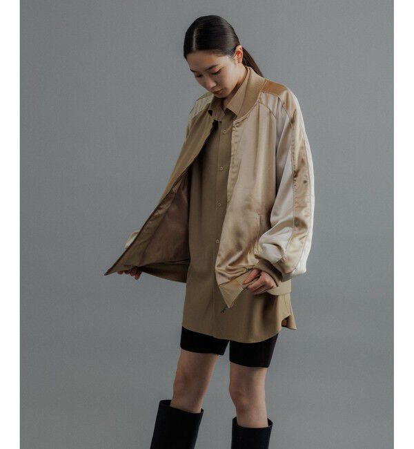 ADAM ET ROPE'「【WEB限定】スカジャン "EUPHORIA" 刺繍 ジャケット / ジップブルゾン / ロングシーズン着用可」|その他|ベージュ(27)