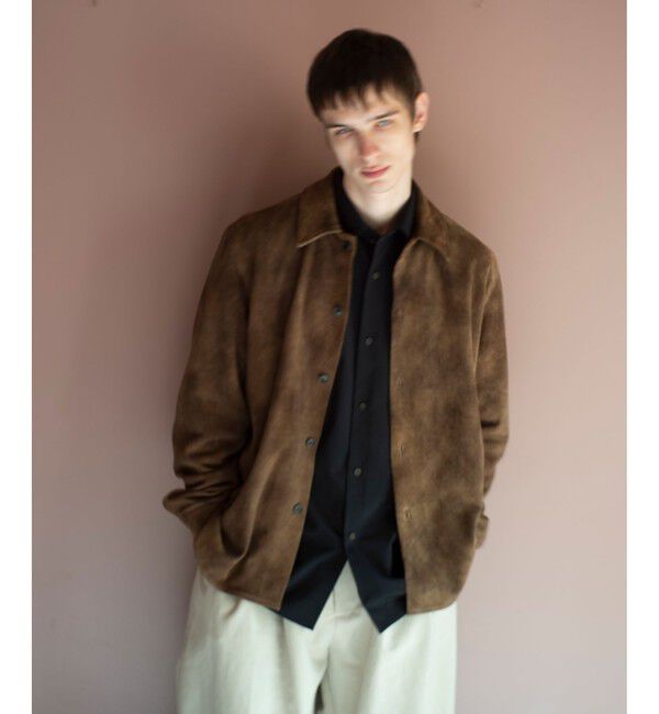 ADAM ET ROPE'「ヴィンテージ加工 ゴート スエード シャツ」|その他|