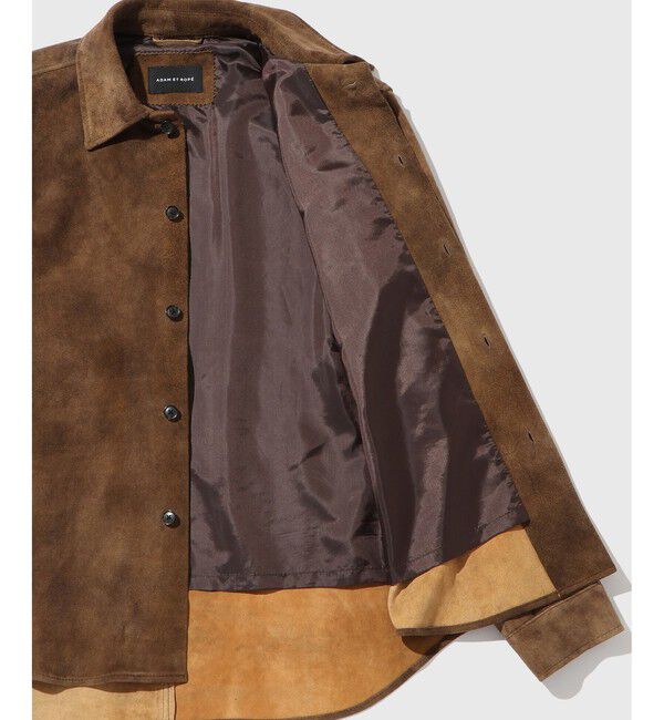 ADAM ET ROPE'「ヴィンテージ加工 ゴート スエード シャツ」|その他|