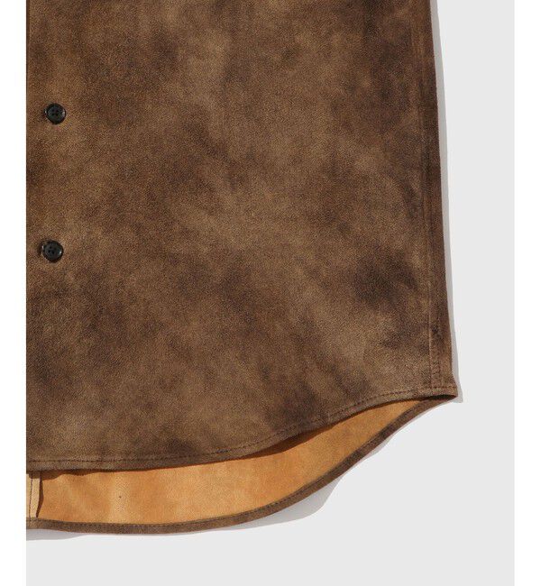 ADAM ET ROPE'「ヴィンテージ加工 ゴート スエード シャツ」|その他|