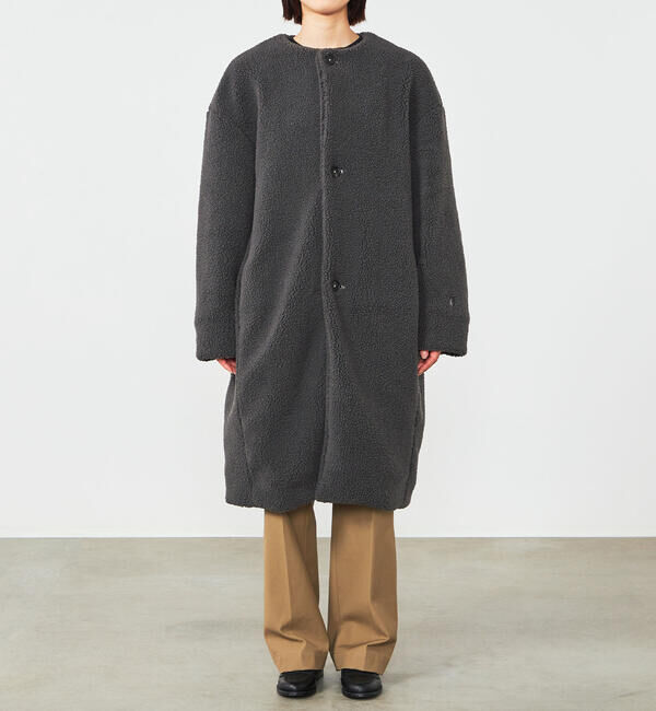 GYMPHLEX「Gymphlex | ライトボア ノーカラーコート WOMEN」|その他|