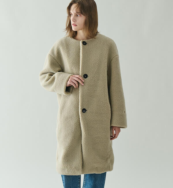 GYMPHLEX「Gymphlex | ライトボア ノーカラーコート WOMEN」|その他|