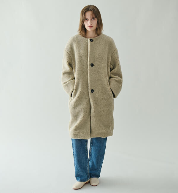 GYMPHLEX「Gymphlex | ライトボア ノーカラーコート WOMEN」|その他|