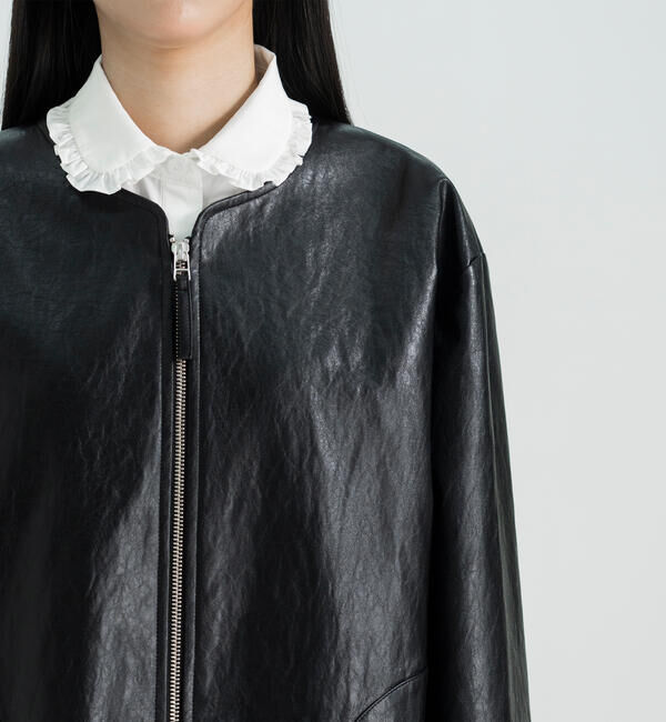  「eunoia | フェイクレザー ジャケット WOMEN」|その他|